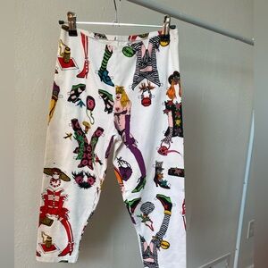 Betsey Johnson paper doll punk label leggings